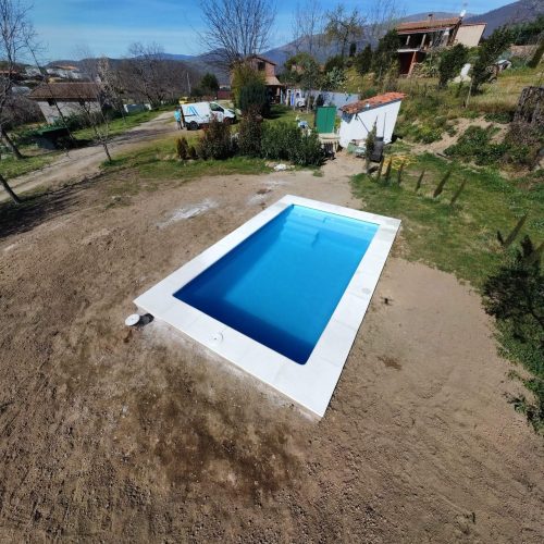 piscina prefabricada profunda de poliéster y fibra de 5.25x3 metros